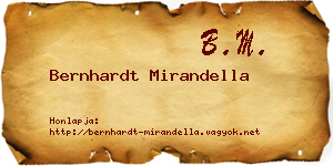 Bernhardt Mirandella névjegykártya